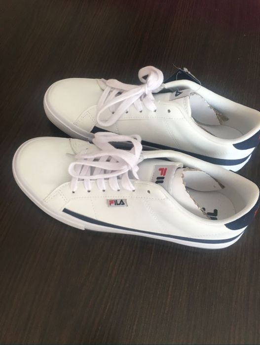 Мужские кожаные кеды кроссовки Fila размер 40