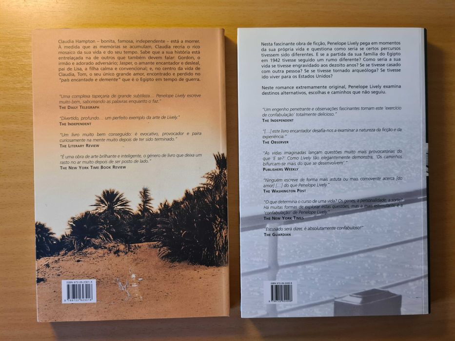 2 livros de Penelope Lively - Anel de Areia e Destinos Paralelos
