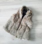 Futrzana kamizelka, bezrękawnik dziewczęcy ZARA, r.104