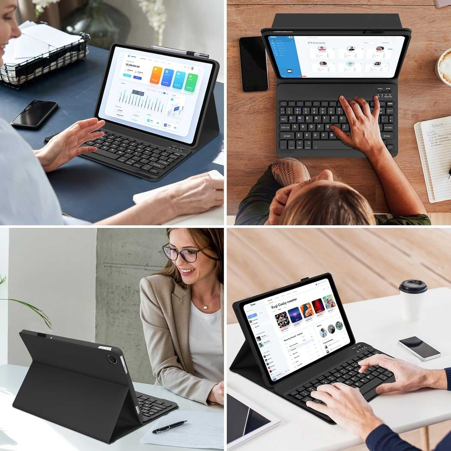 JADEMALL etui klawiatura LED RGB do Lenovo Tab M10 10,1'' 2022 3 gen