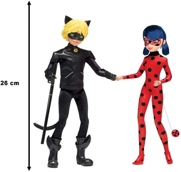 Lalka Miraculous zestaw Biedronka i Czarny Kot Bandai Marinett Adrien