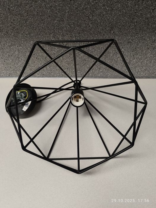 Żyrandol czarny loft