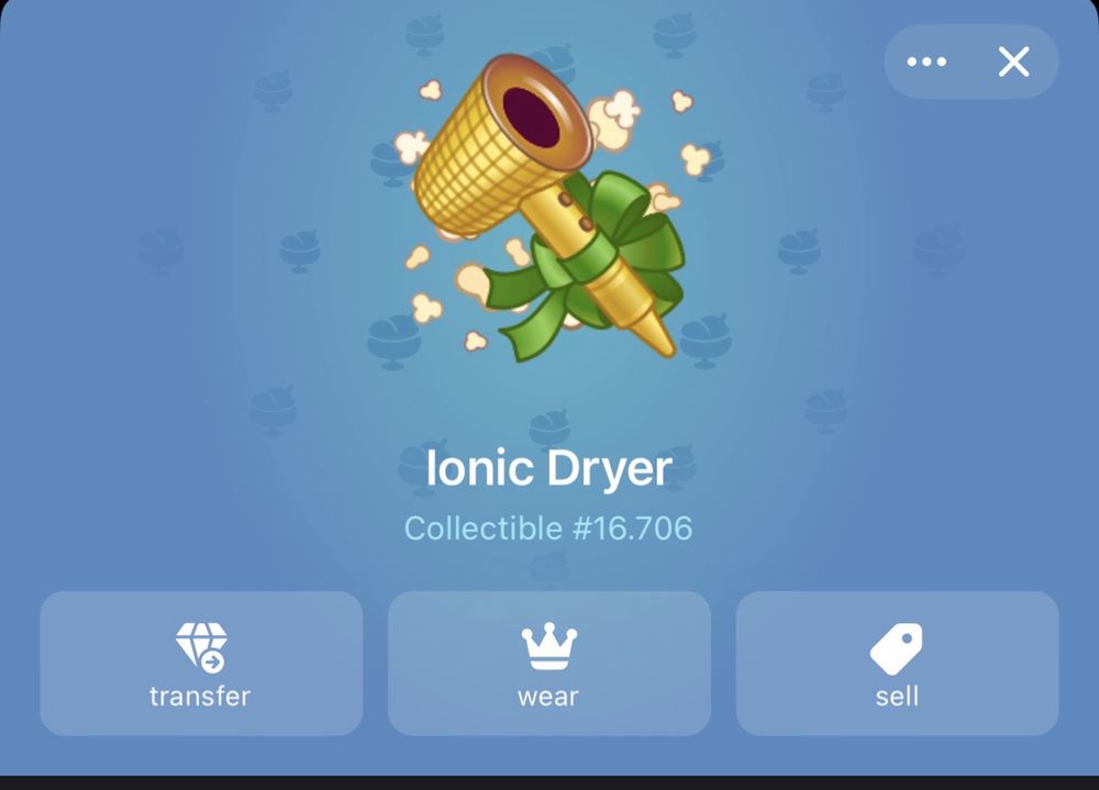 nft gift ionic dryer