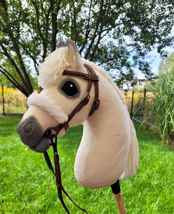 Konik Hobby Horse A4 ręcznie szyty z minky, zestaw z ogłowiem #33