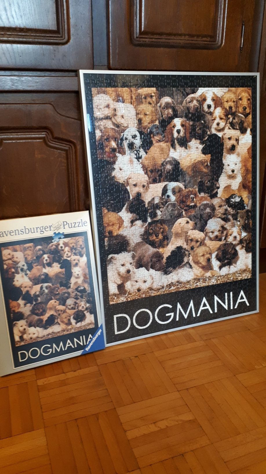 Puzzle + duża rama 1000 ravensburger psy pieski stan idealny