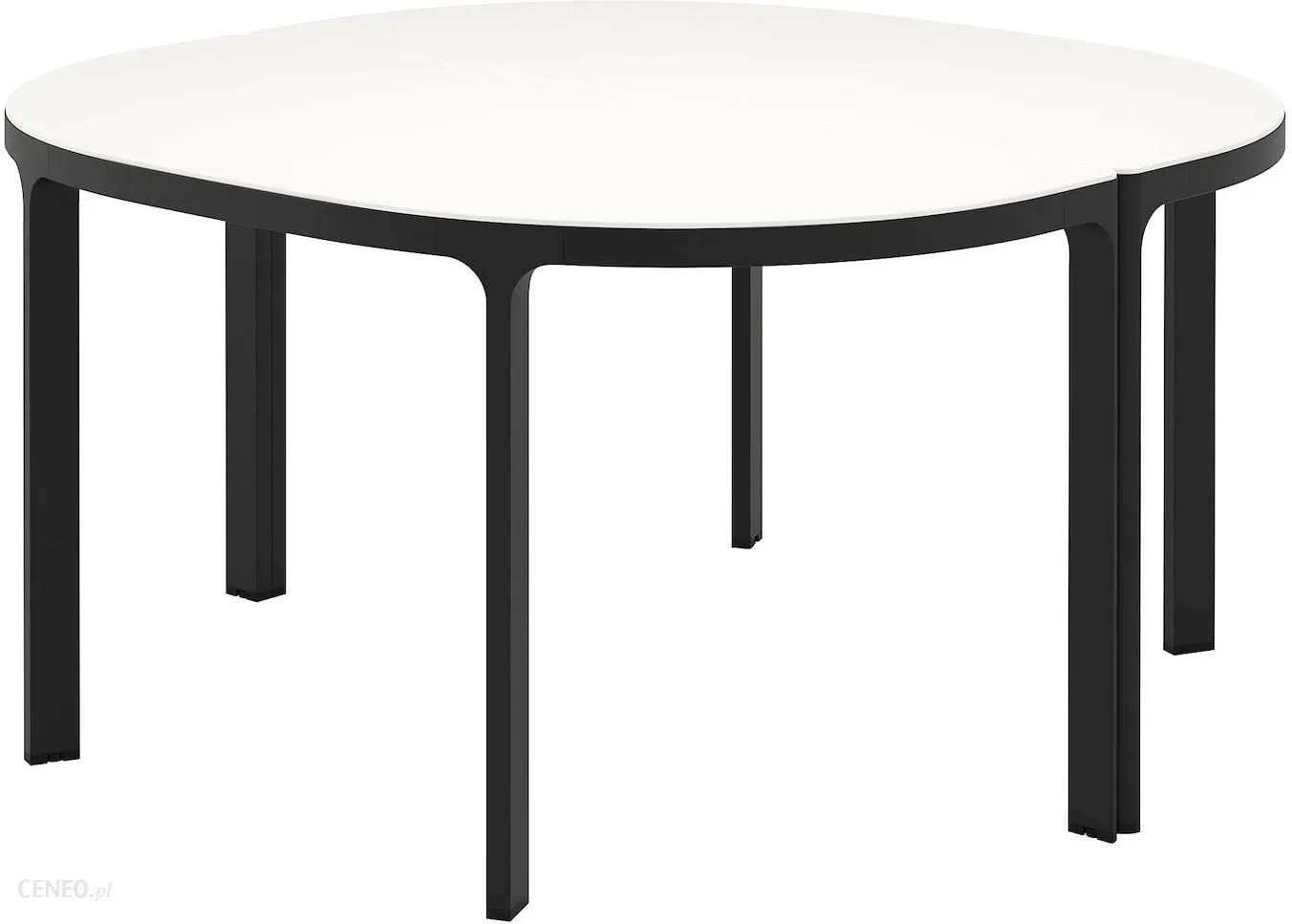 Modułowy stół Ikea Bekant czarne nogi biały blat