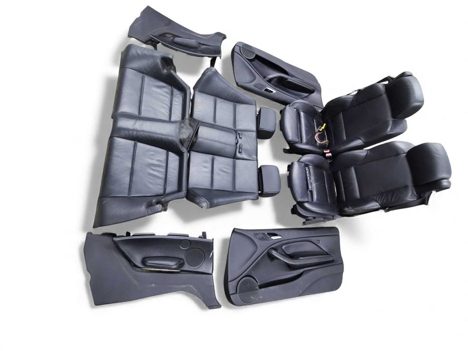 Wnetrze fotele sportsitze czarna skora grzane BMW E46 Cabrio kabriolet