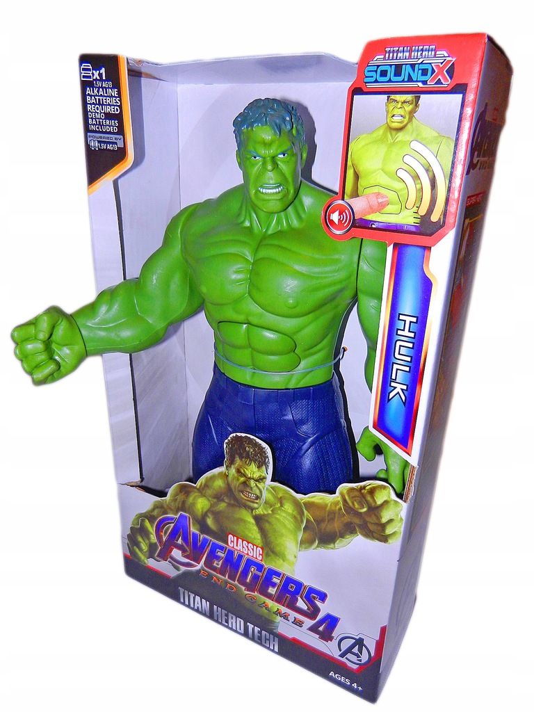 HULK mega duża FIGURKA ruchoma świeci, dźwięk halk