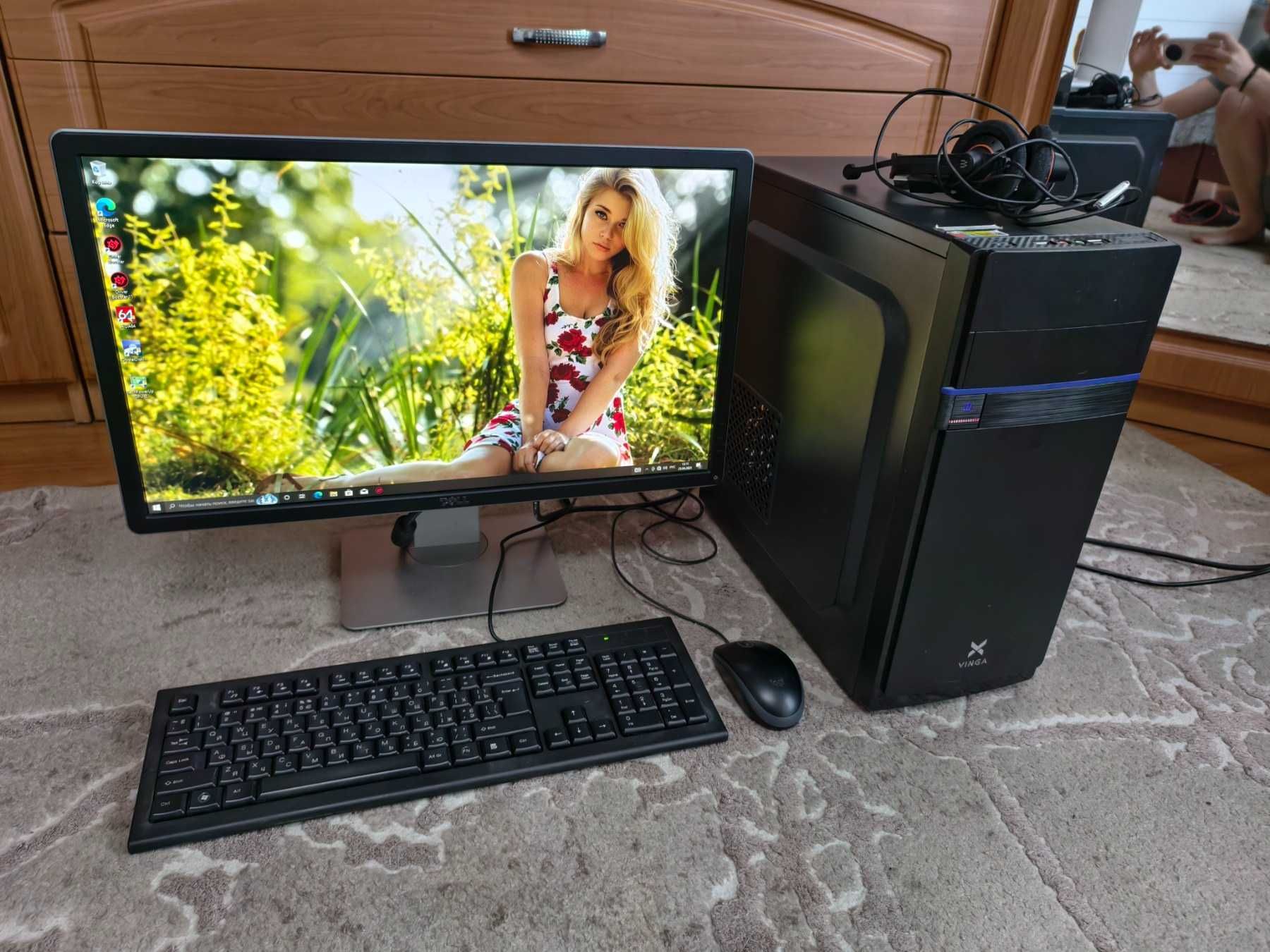 Компютер в сборі i5-9400 8gb ddr4  GTX 1050 Ti 4GB SSD/HDD DELL 24 IPS