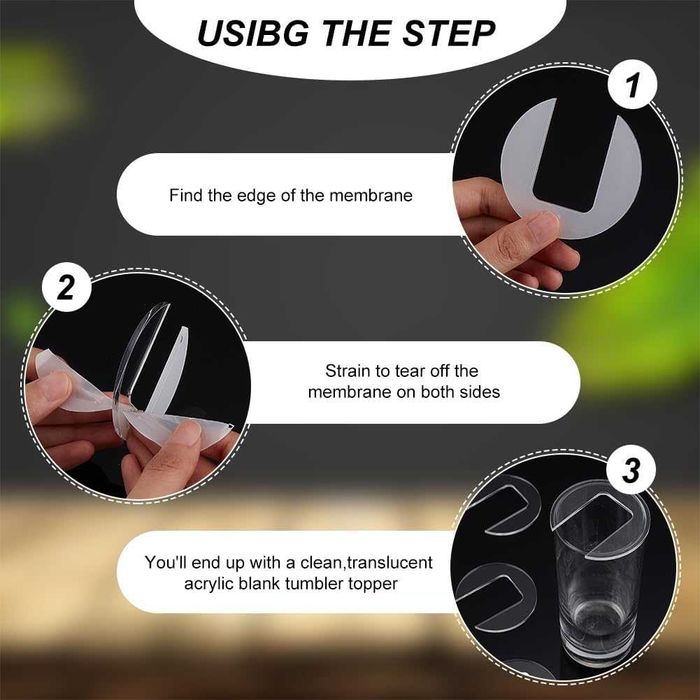 NAKŁADKI 16szt na kubki do słomek DIY akrylowe na szklanki NOWE s205