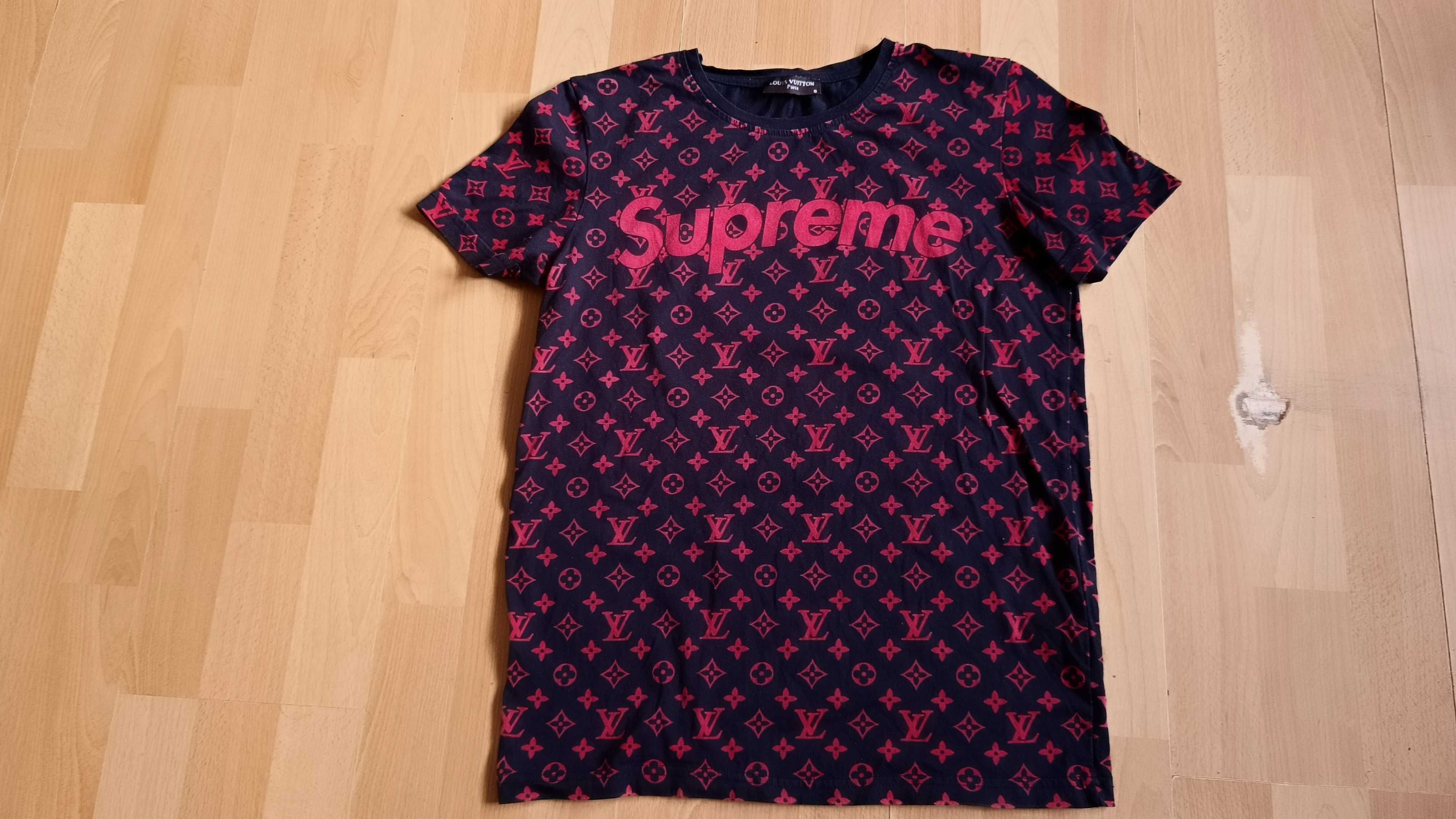 Damska koszulka t-shirt LOUIS VUITTON SUPREME r.S stan bardzo dobry