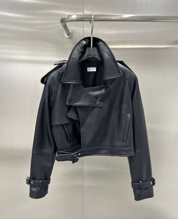 Косуха кожаная куртка saint laurent