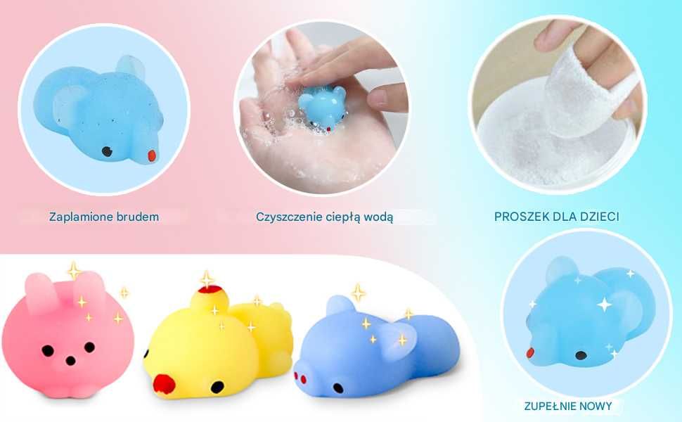 Zestaw 40 Mochi Squishy Antystresowe gniotek Zabawki Dzieci  Dorosłych