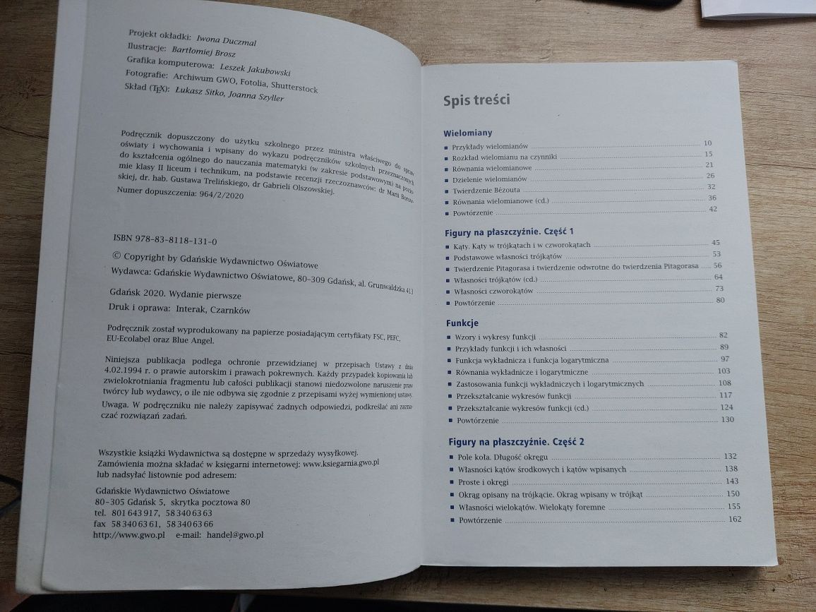 Matematyka z plusem 2 zakres podstawowy