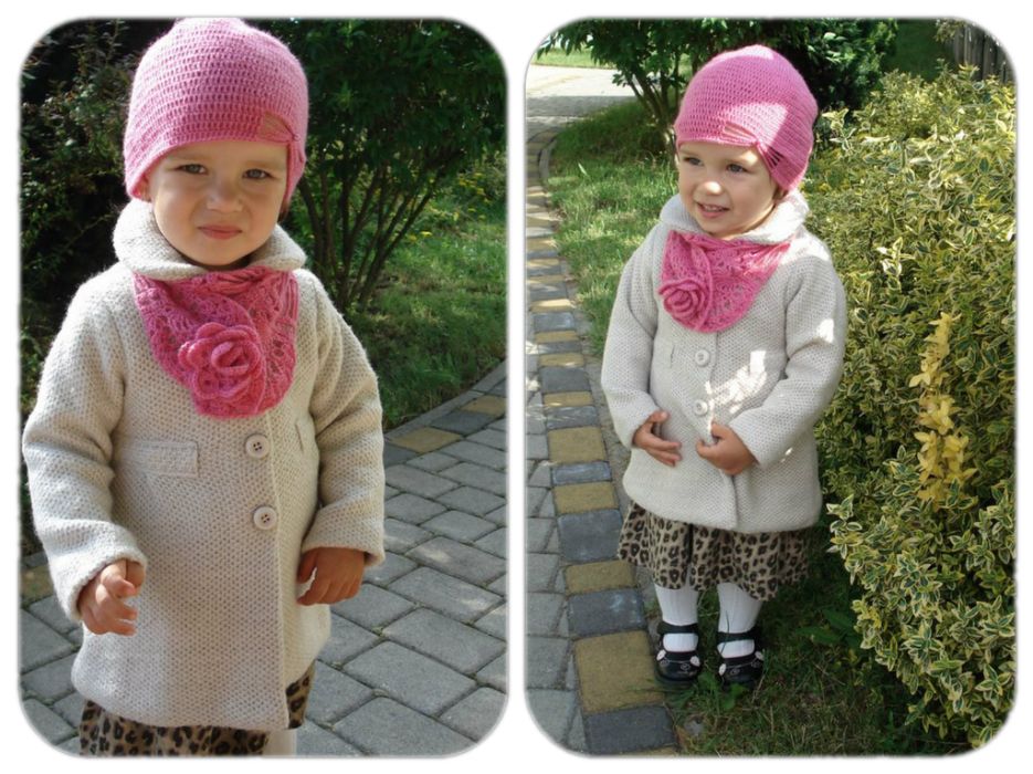 Uroczy szaliczek w stylu retro. Na szydełku - RĘKODZIEŁO