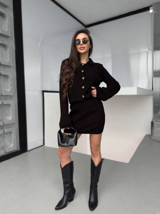 Костюм двійка кардиган спідниця