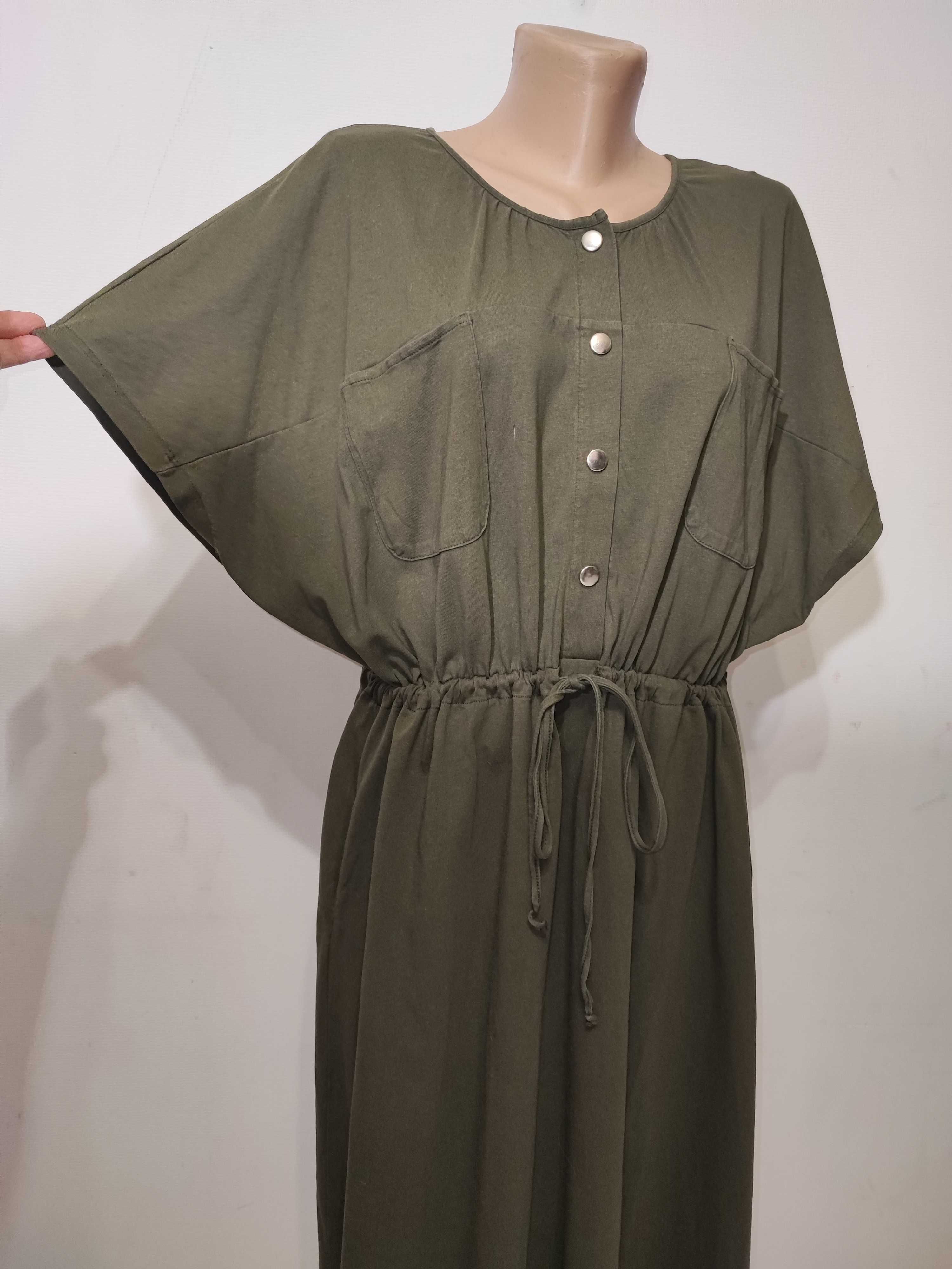 Сукня M&S 16р XL плаття міді довга хакі