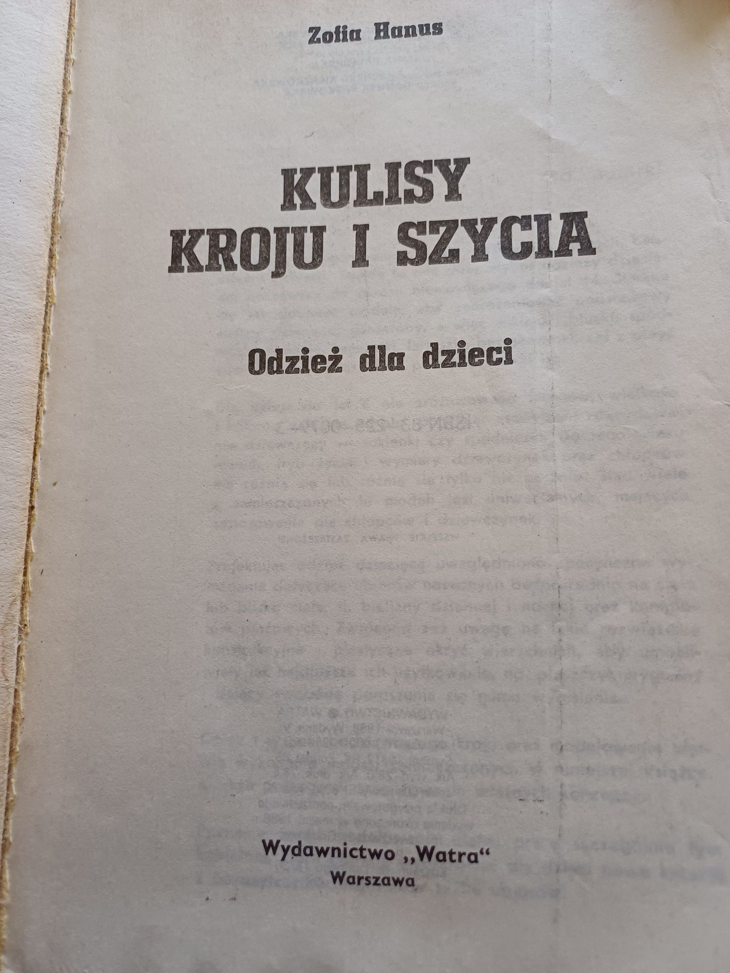 Kulisy kroju I szycia 1988