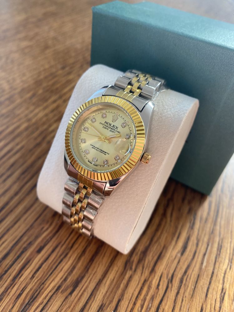 Datejust Gold Silver zegarek nowy damski