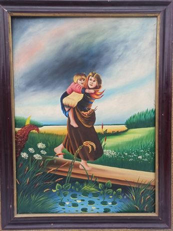 Картина "Дети бегущие от грозы "