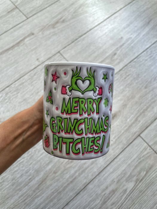 Nowy smieszny kubek ceramiczny z nadrukiem Grinch swieta prezent