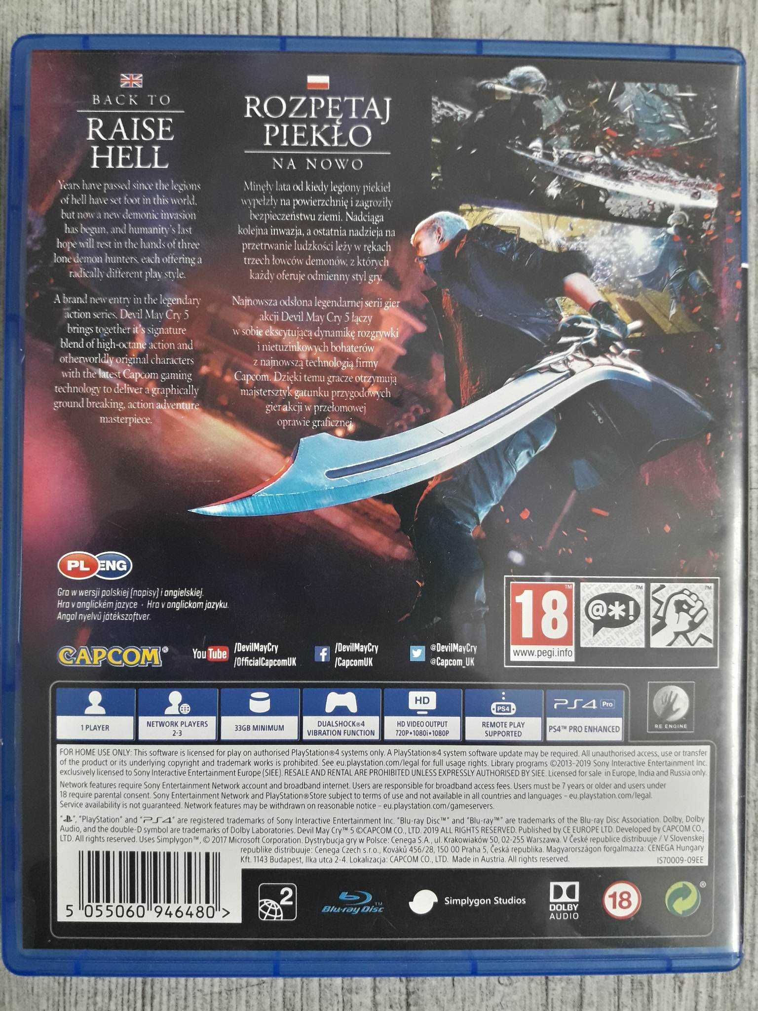 Gra Devil May Cry 5 Polska Wersja PS4/PS5 Playstation