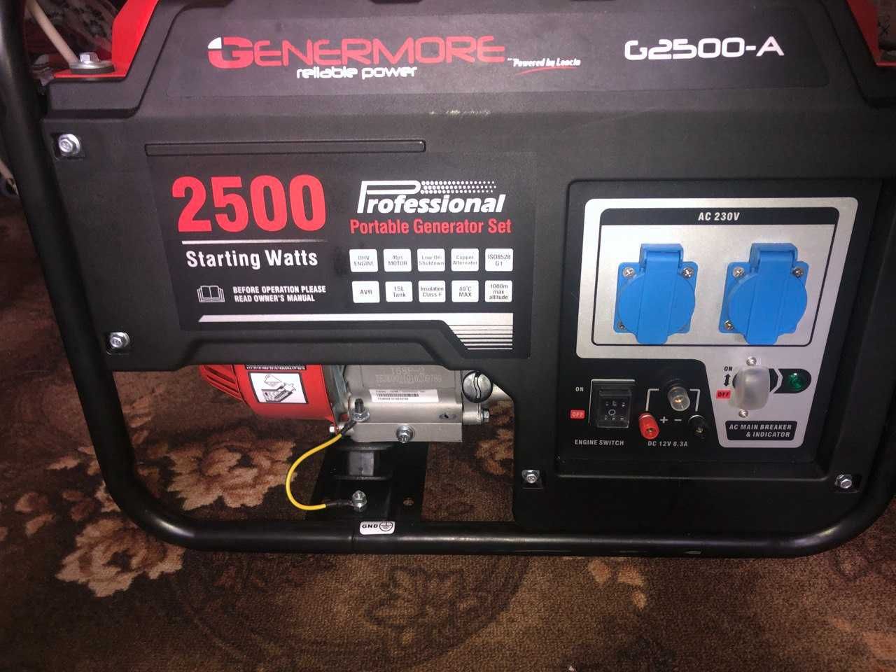 Генератор бензиновий Genermore G2500-A (2.5 kW)