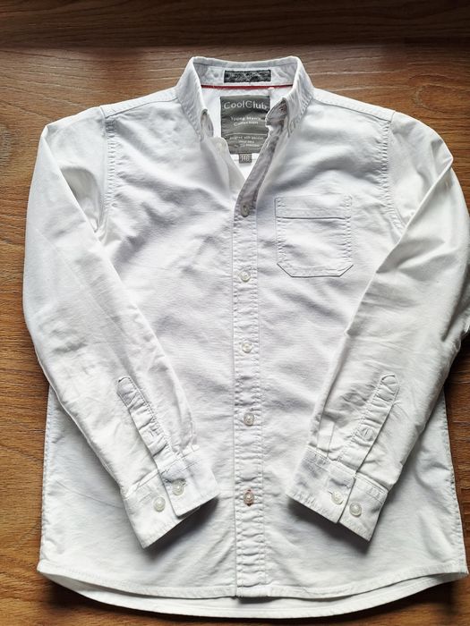 Śliczna biała galowa koszula chłopięca 146cm, Cool Club, stan celujący