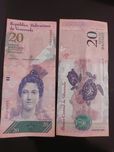 Nota de Bs.F 20 da Venezuela (anos 2008/2009/2011/2013/2014)