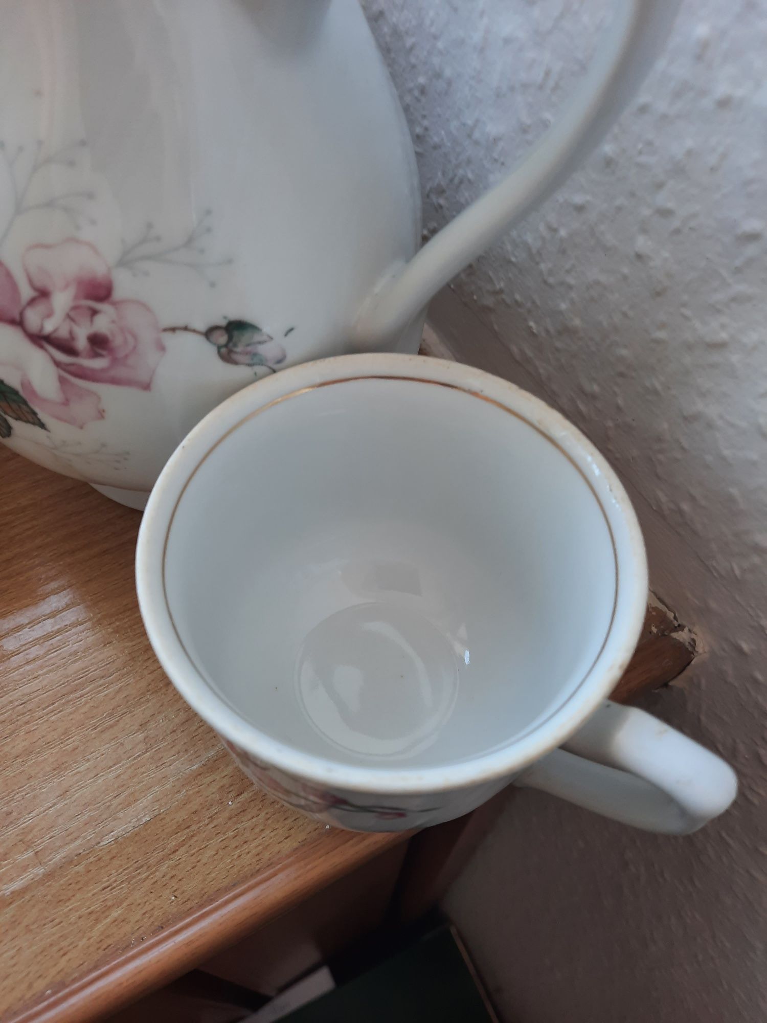 Zestaw z porcelany Książ,dzbanek plus filizanki