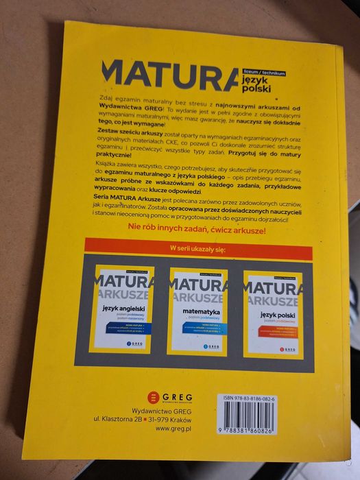 Matura arkusze jezyk polski poziom podstswowy GREG