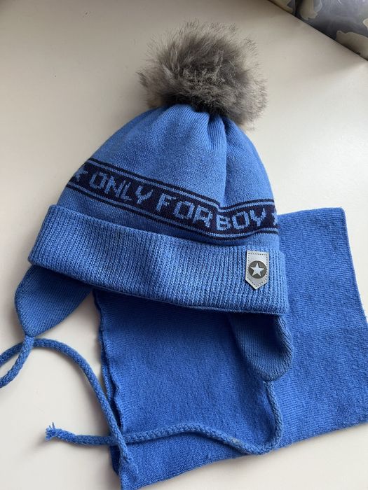 Зимова Шапка на хлопчика 1-2 роки