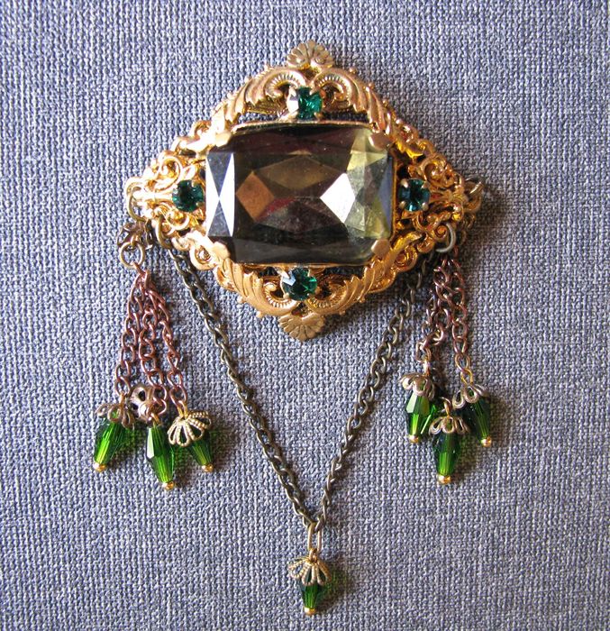 Брошь ЧССР , филигрань, как новая Крупная