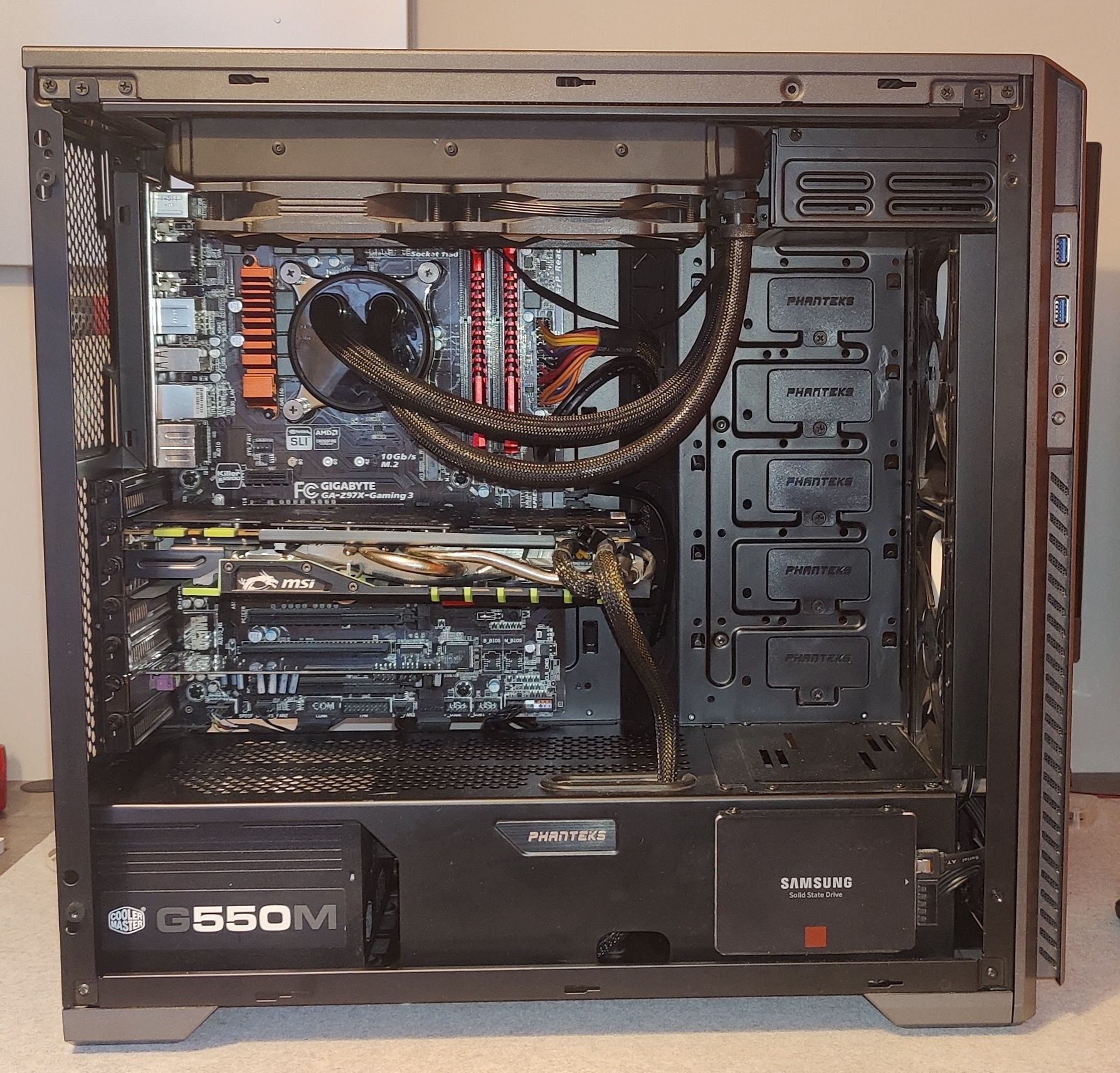 Komputer i5 4690k, GTX 970, 8gb RAM, chłodzenie wodne