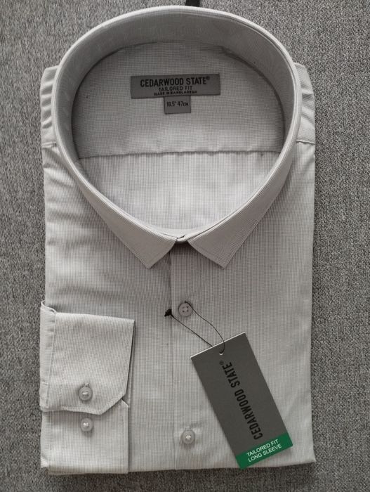 Koszula męska z długim rękawem. Rozmiar XXL, 46cm