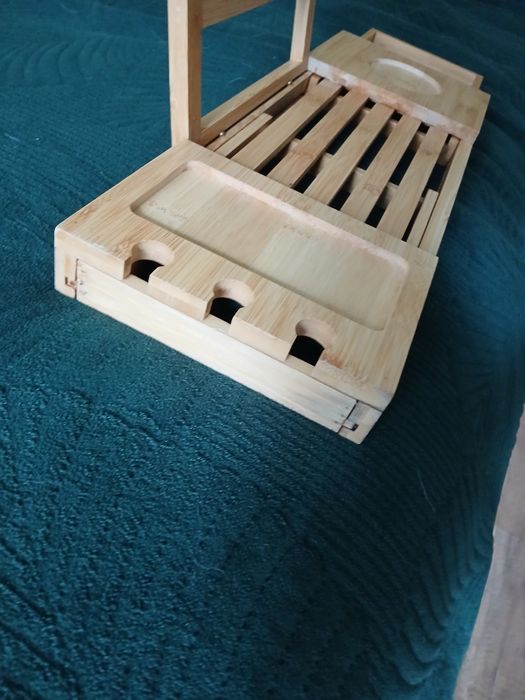 Bambusowa pólka spa na wannę, rozsuwana