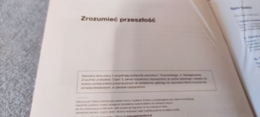 Zrozumieć przeszlość. Maturalne karty pracy 3. Zakres rozszerzony