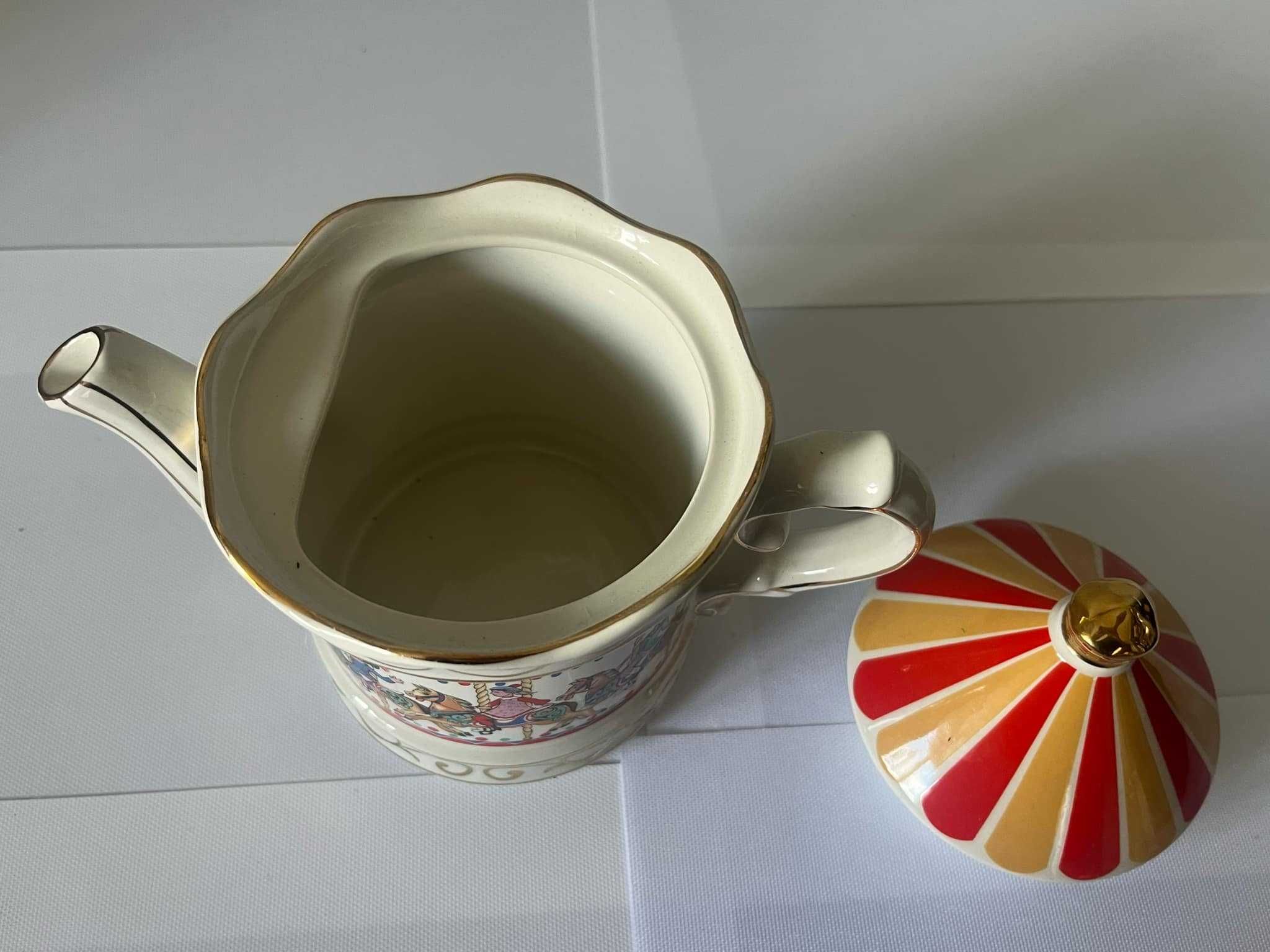 Karuzela porcelanowy dzbanek Sadler Edwardian Carousel