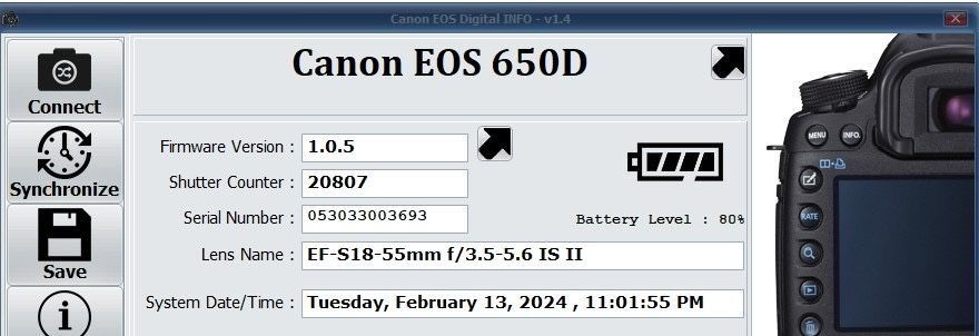 Maquina Canon eos 650 d