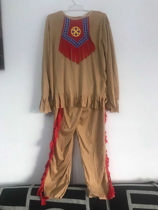 Fato de carnaval disfarce de índio 7 a 10 anos