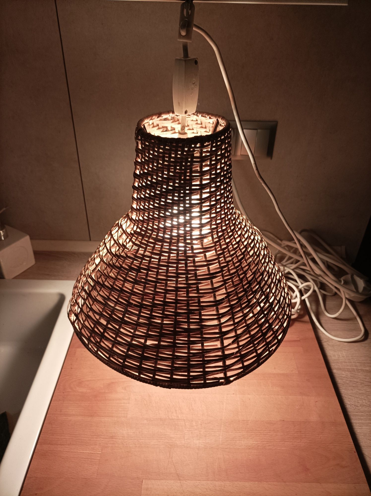 Lampa/Abażur z wikliny