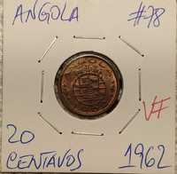 Angola - moeda de 20 centavos de 1962
