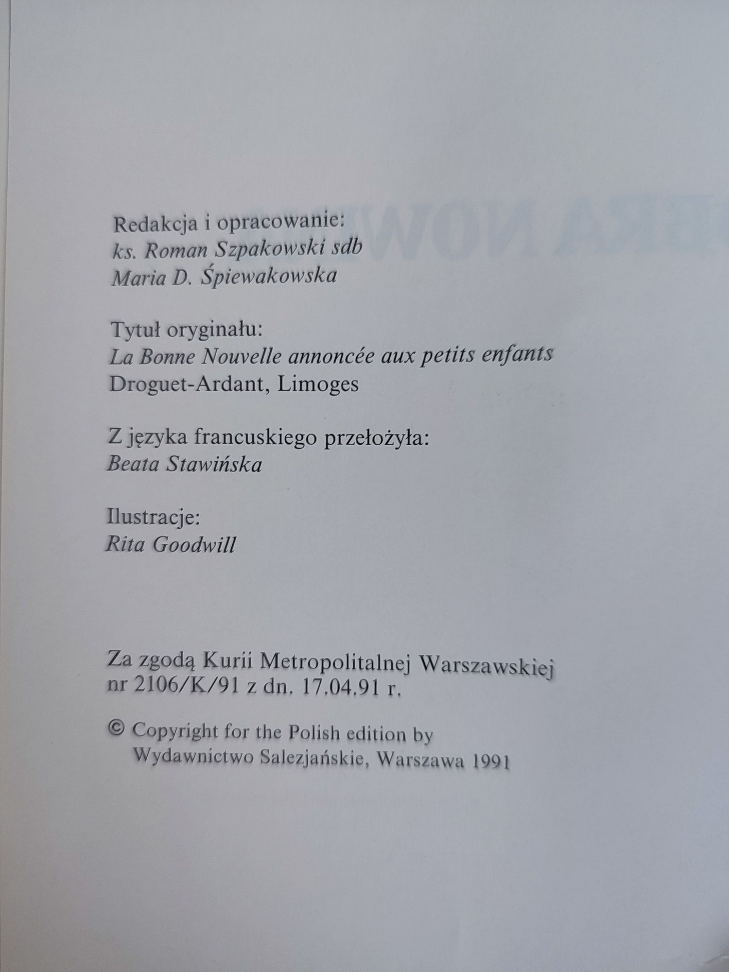 Dobra nowina Stary i nowy testament dla małych dzieci