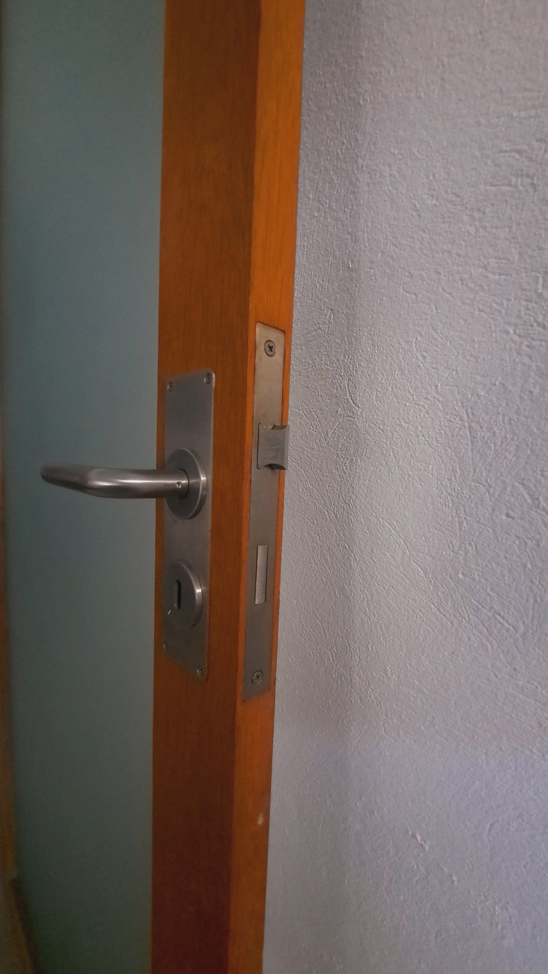 6 Portas em madeira maciça 1 porta madeira e vidro com ferragens aço i