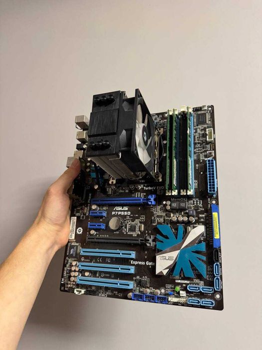 Комплект 1156 i3 550/Asus P7P55D/12GB/башня IdCooling RGB