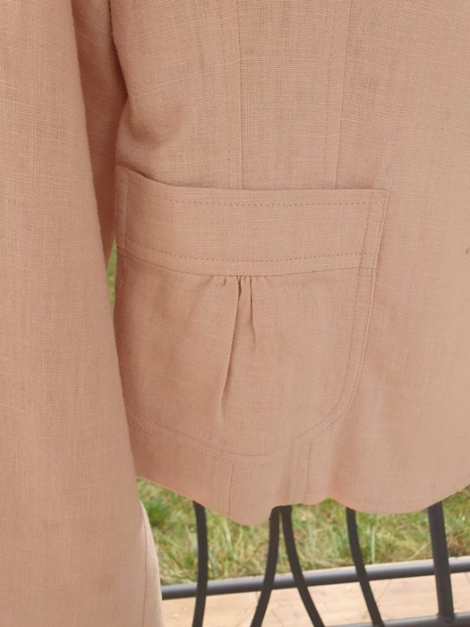 Marynarka z lnu, żakiet na podszewce, ClockHouse, roz. 38/M