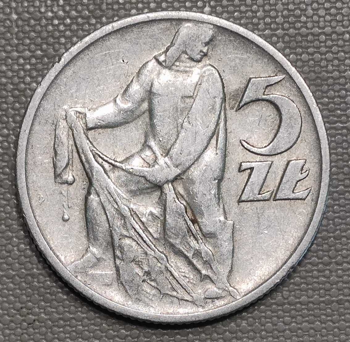 PRL, 5 Złotych Rybak 1958 Rok