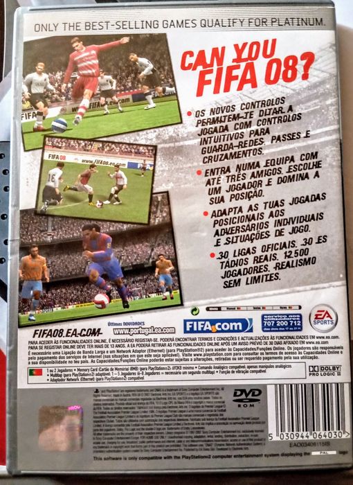 Need for Speed-caixa, FIFA 2008 -jogo PlayStation 2.