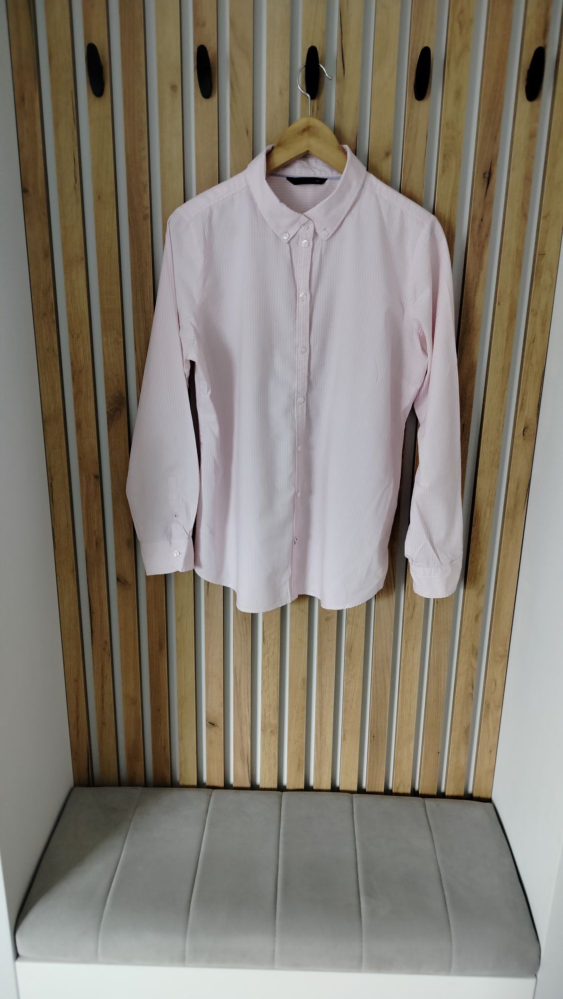 Koszula w paski różowa