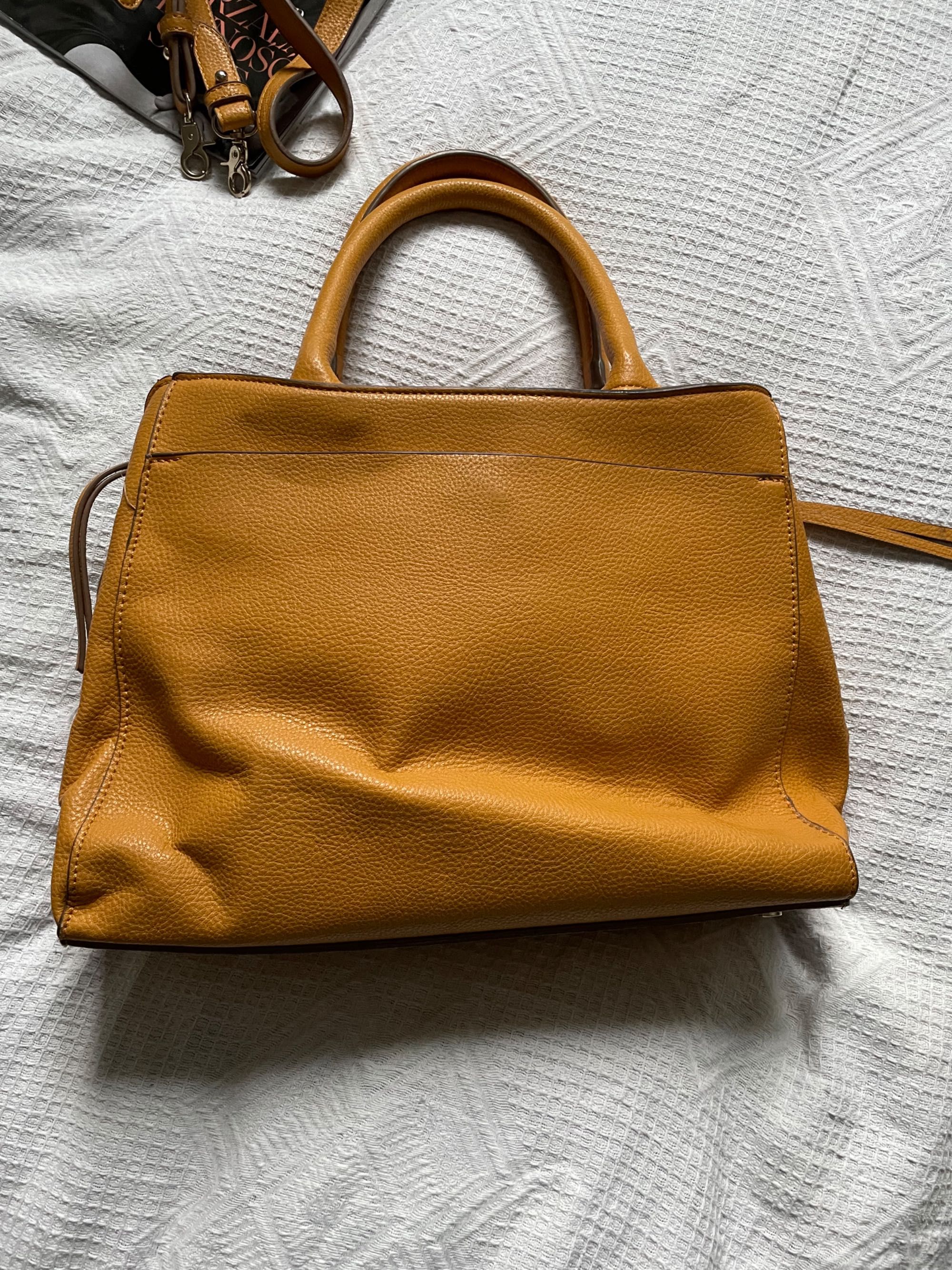 Torebka Parfois pakowna miodowa żółta musztardowa torba shopper